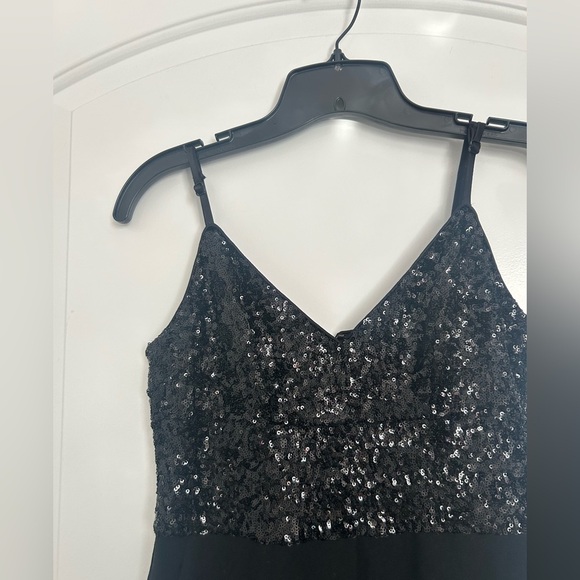 Eliza J Sequin Embellished Jumpsuit Wide Leg Black size 4 holiday contemporary - Picture 6 of 10